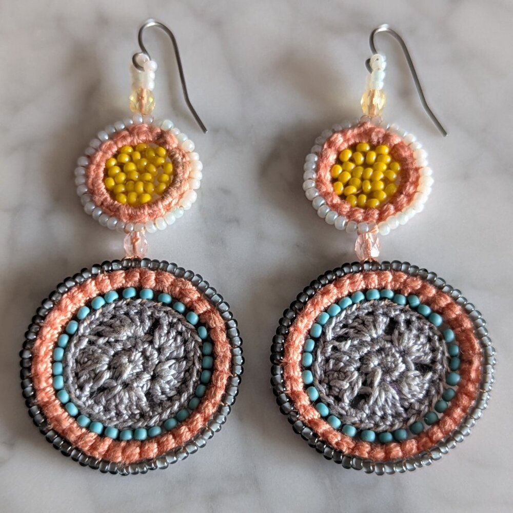 Colorful Macrame Beaded Earrings